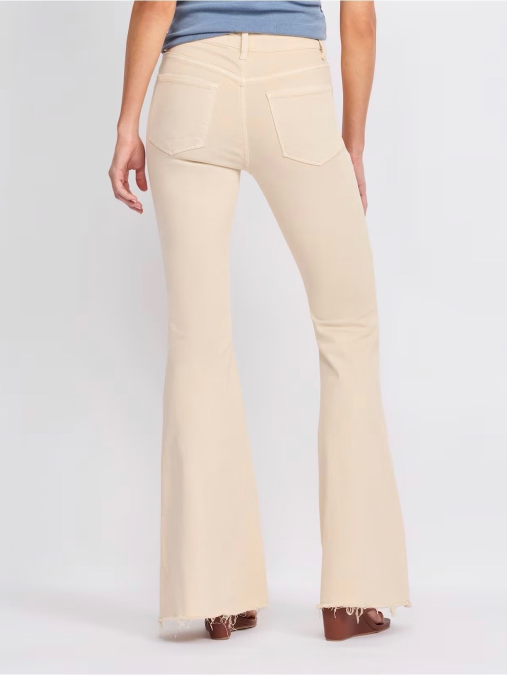 Vervet High-Rise Cream Super Flare Jeans